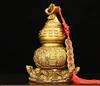 Lucky Copper Gourd Ornament,Nine Turtle Gourd Fortune Opening Home Office Desktop Decor