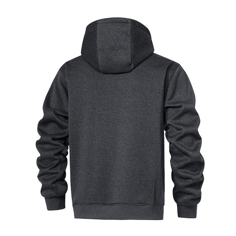 Cardigan Hooded Sweatshirt Spring and Autumn Men's Glossy Hoodie Casual Jacket Tops Men