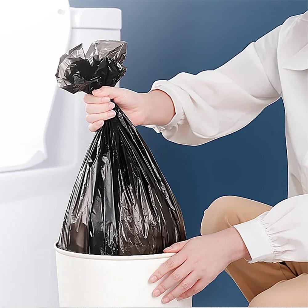 100pcs Disposable Garbage Bag Plastic Trash Bag Liner Bags Waste Bag  Bathroom