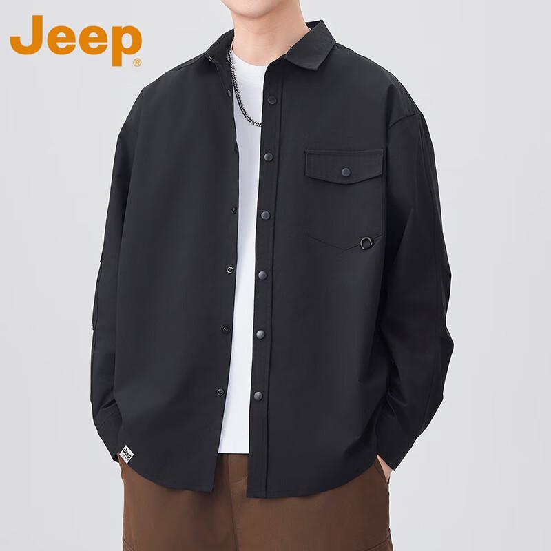 JEEP Men's Long Sleeve Loose Fit Shirt
