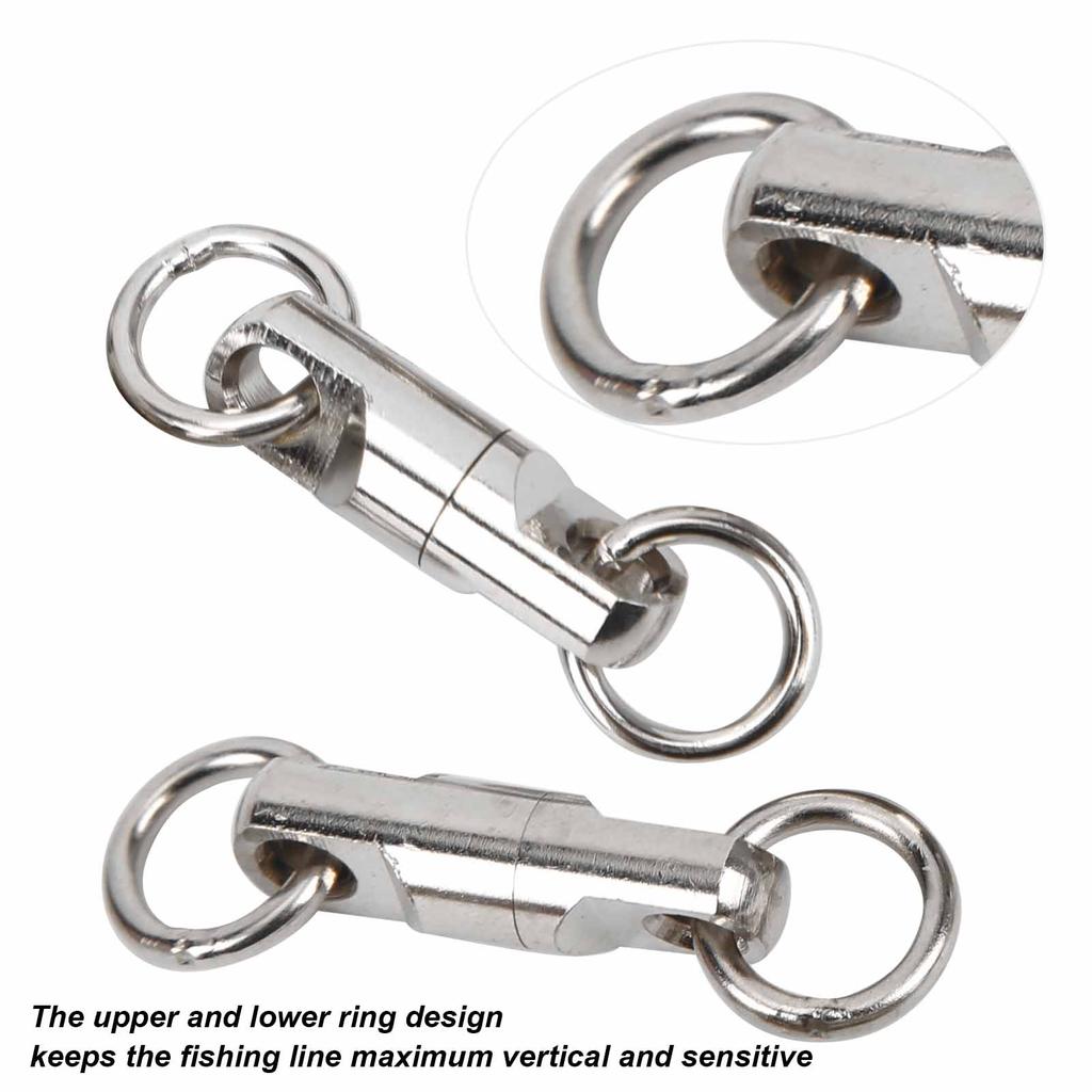 10 Stück 3,5 mm Kugellager Wirbelverbinder Edelstahl Angelkugellager Wirbelverbinder zum Angeln