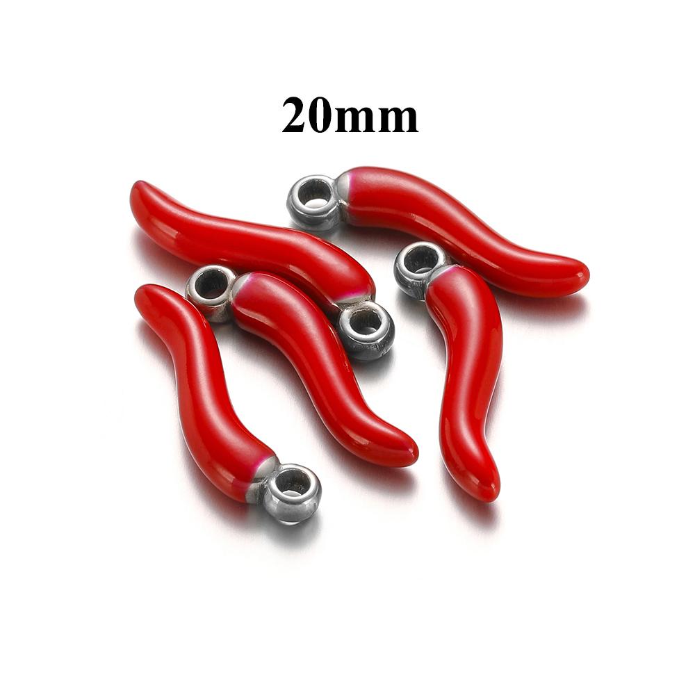 

5pcs Stainless Steel Red Pepper Charms for DIY Jewelry Making Women Retro Necklace Accessories Bracelet Findings Supplies Crafts