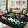 Penrith Panthers Design Crystal Velvet Rug Soft Decorative Mat for Bedroom Entrance