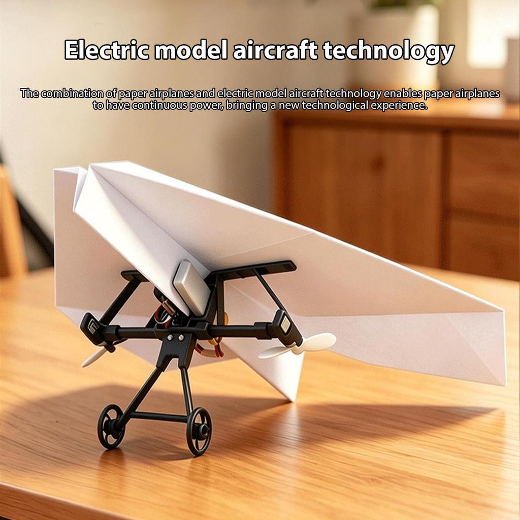 Remote Control Paper Airplane Powered Kit RC Paper Plane Motor   Kit Educational Gift Outdoor Toy   Proof