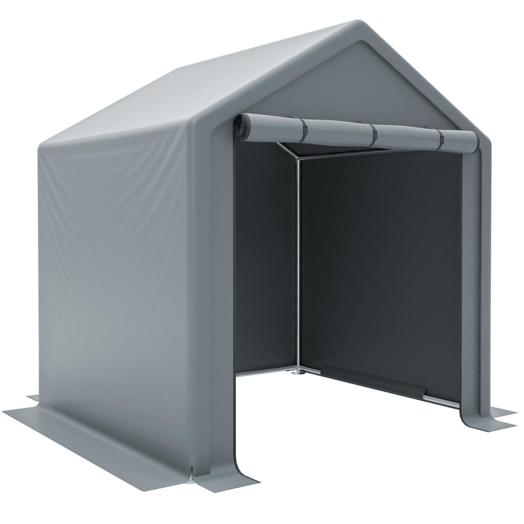 Tool Shed 190x170x200cm, Bicycle Garage, Tool Shed, Garage Tent, Garden House Storage Tent Bicycle Shed Tool Tent Storage Garage, Dark Grey