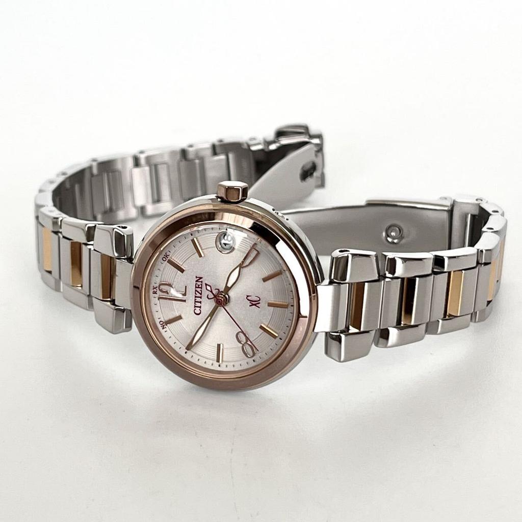 CITIZEN Polished xC Excellent Gold with White S2423 Women's Watch, Radio-Controlled Solar, Dial