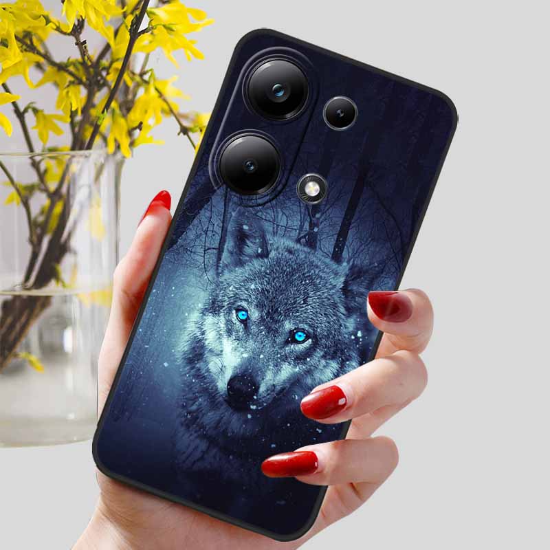 For Xiaomi Redmi Note 13 Pro 4G Case Black Silicon TPU Shockproof Soft Cover For Redmi Note13 4G 2024 Protect Capa 13Pro Coque