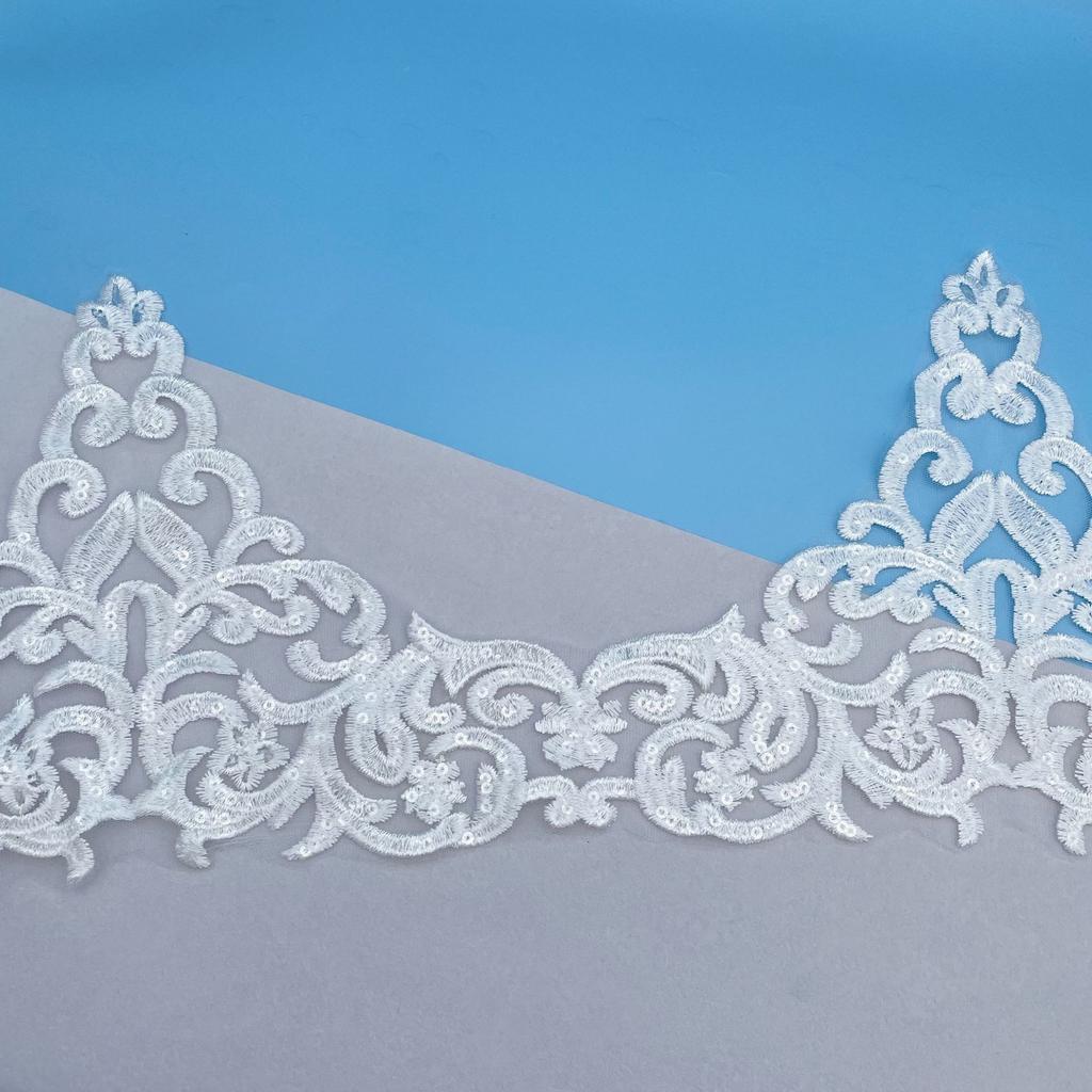 50Yard Bead Large Barcode Car Bone Heavy Industry Lace Fabric Clothing Accessories Polyester Silk Embroidery Lace