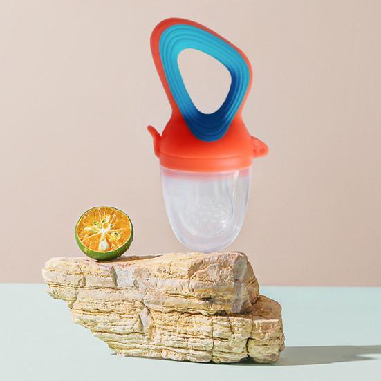 Infant Complementary Food Feeder Silicone Baby Fruit Pacifier, Self Feeding And Teething Easy Grip Teether Relief Toy, To Hold Seamless Odorless