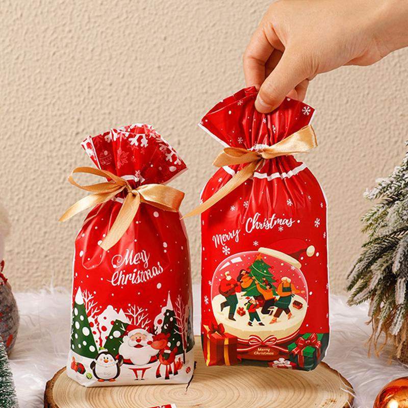 50 Stück/Beutel Kekstüten mit Cartoon-Motiven, Geschenktüten für Feiertage, Äpfel, Neujahr – verschiedene Ausführungen erhältlich