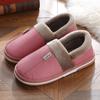 Winter Home Slippers for Men Memory Foam Massage House Slippers with Fur PU Leather Waterproof Indoor Male Slipper Plus Size 51