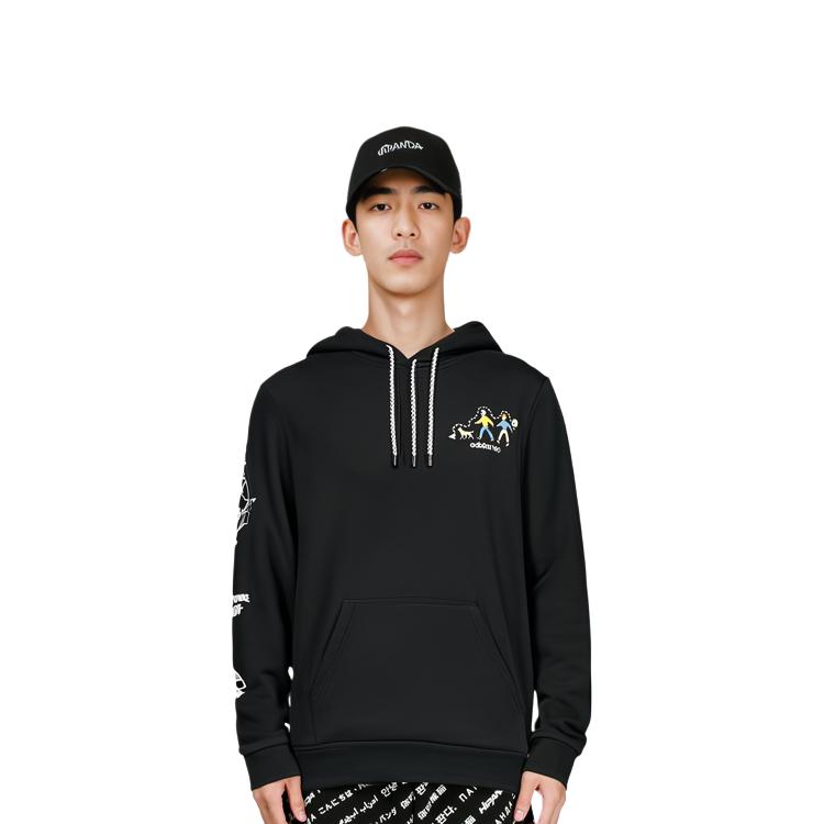 Adidas Neo Sweatshirts Men's Black Hooded Moderate Regular HG6589