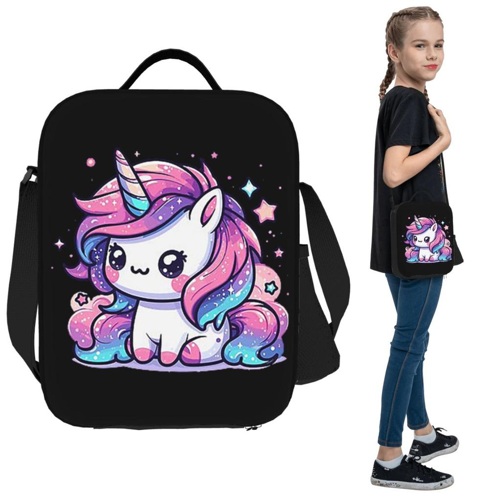Sparkle Unicorn Magic Insulated Lunch Bag for Women Office Cooler Thermal Food Box Tote Portable Lunch Boxes Container