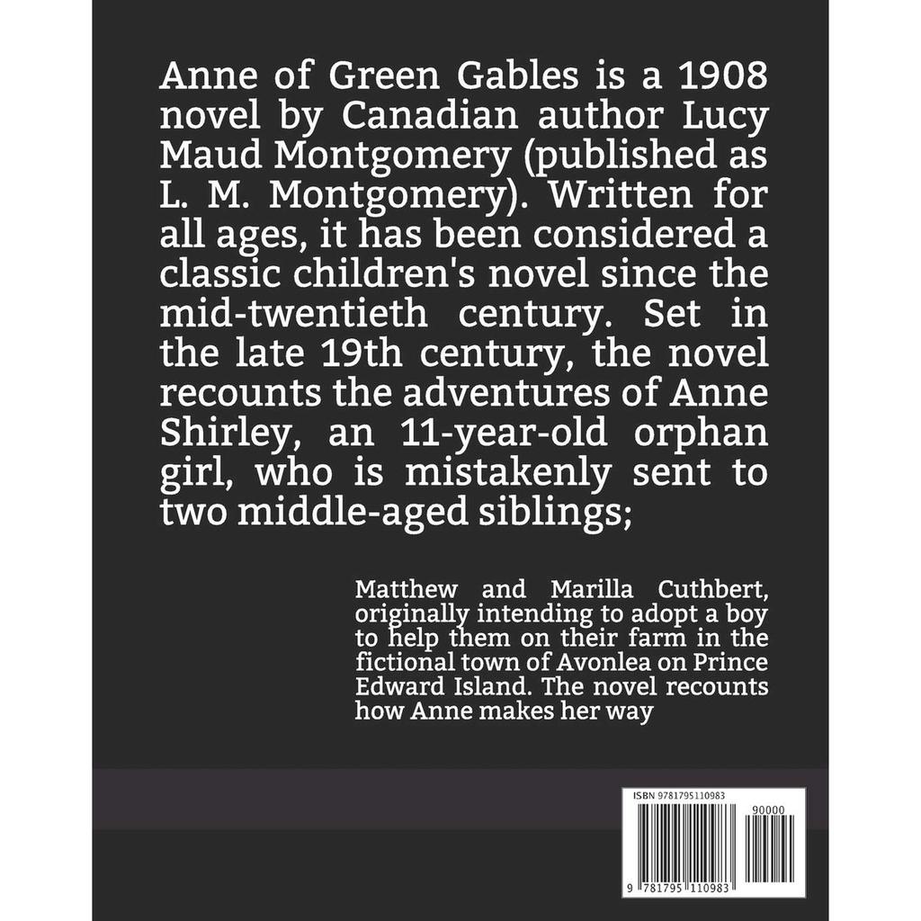 Independently Published Anne of Green Gables Novel by Lucy Maud Montgomery English Edition