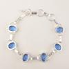 Natural Tanzanite Gemstone 925 Sterling Silver Jewelry Handcrafted Bracelet 9" RB-6-19