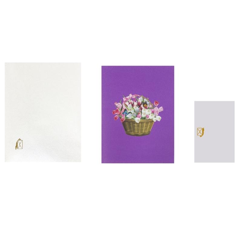

3D Butterfly Basket Card for Birthdays and Mother Day Celebration Anniversary Greeting Card with Envelope for Women 1