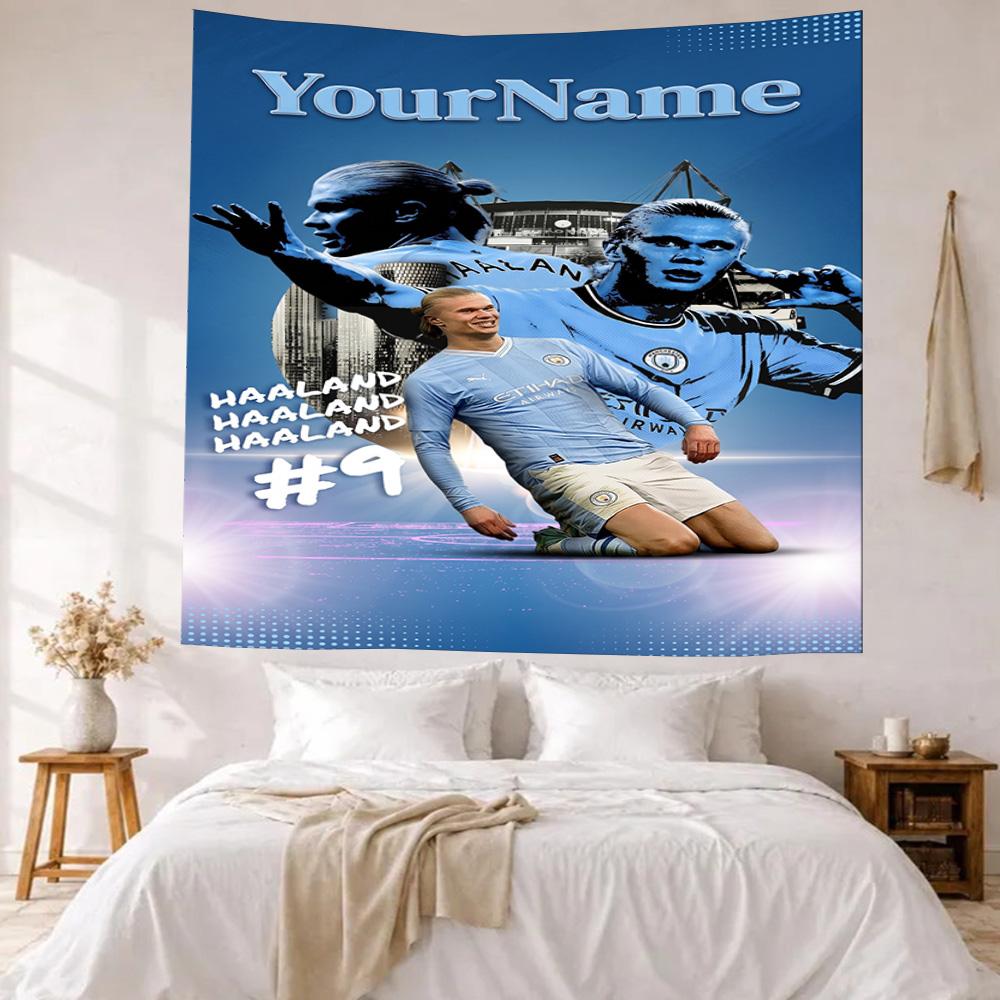 Haaland Custom Your Name Wall Decor Tapestry Art For Pet Memorial Birthdaywedding Party Backdrop Family Gift