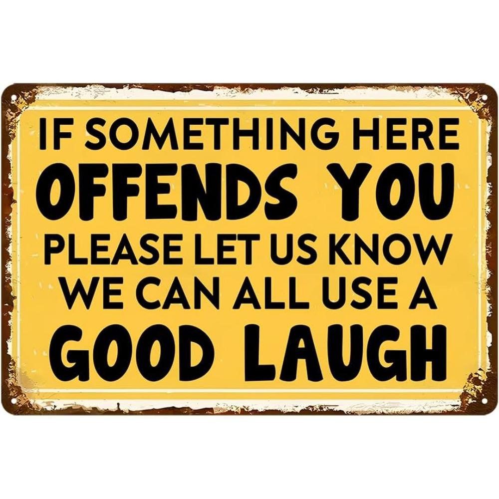 Funny Bar Metal Sign 8x12 Vintage If Something Offends You Decor Man Cave Gifts for Men