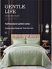 Washable Quilted Cotton Bedspread 3-Piece Set with Cotton-Filled Design