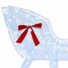 Reindeer Pull Sled Cold White 70 X 26 X 130 Cm Acrylic