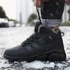 Winter Boots Men lace up high top Keep Warm Plush Non-slip Outdoor Hiking Ankle Boots Waterproof Sneakers Casual Men Shoes