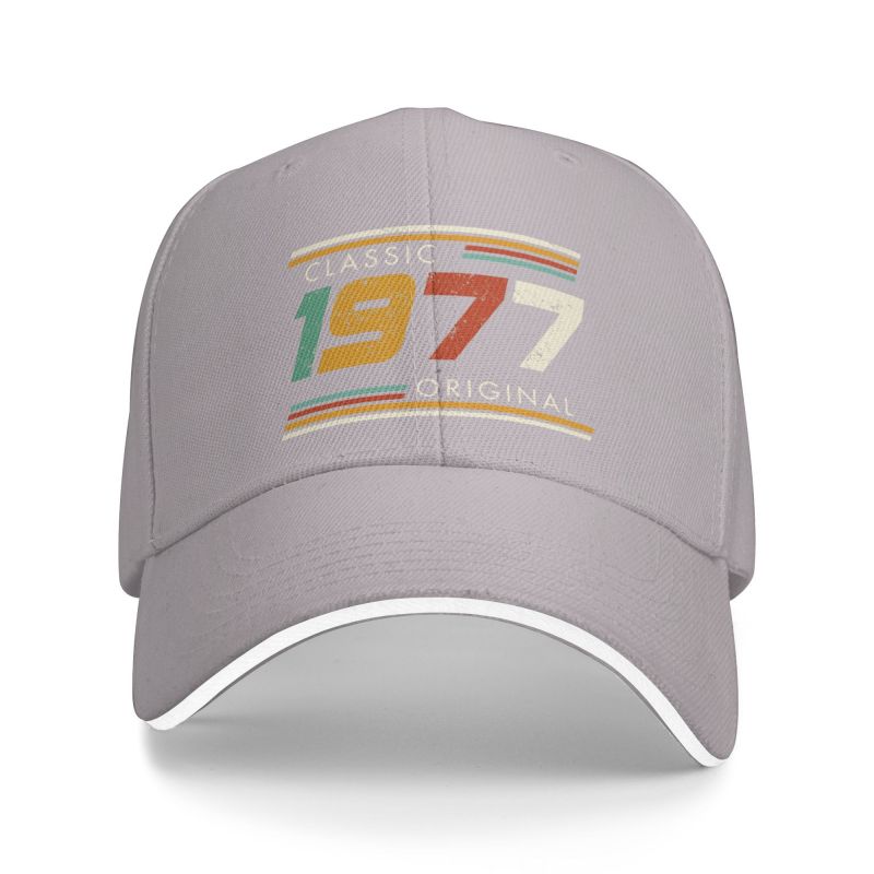Custom Classic 1977 Original Years Birthday Baseball Cap Unisex Women Breathable Dad Hat Streetwear
