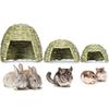 Handwoven Grass Straw House for Small Pet Hideouts Habitat Cave for Small Animals Hedgehogs Squirrels Rabbits Playhouse
