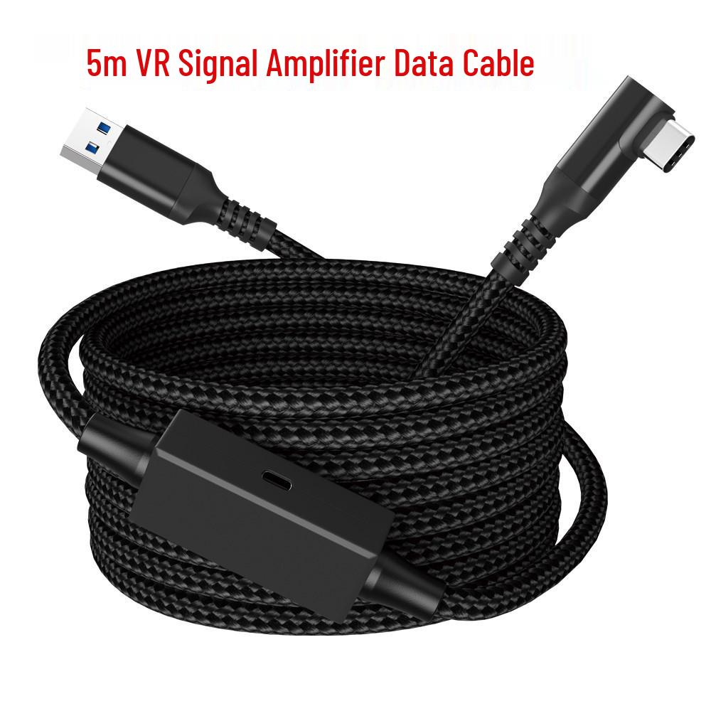 Плетеный нейлоновый USB-C кабель для VR с усилителем сигнала