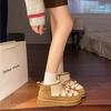 Fried chicken versatile [gingerbread house small heater] thick-soled velvet snow boots winter one-pedal cotton shoes shoes women