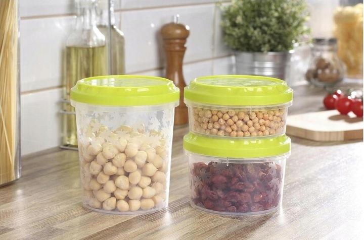Plastic Container with Screw Cap for Storage 1l