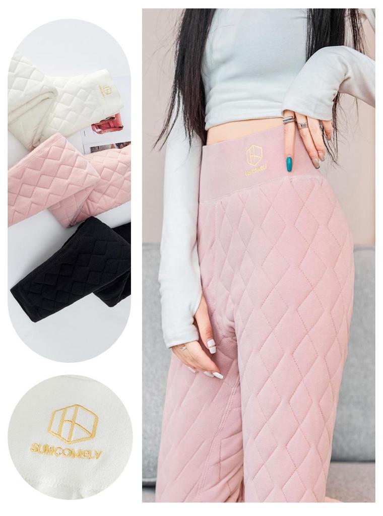 Alpaca Wool High-Waist Thick Warm Pants - 800g One-Piece, Anti-Sag Velvet Layer for Women, Autumn/Winter Outerwear