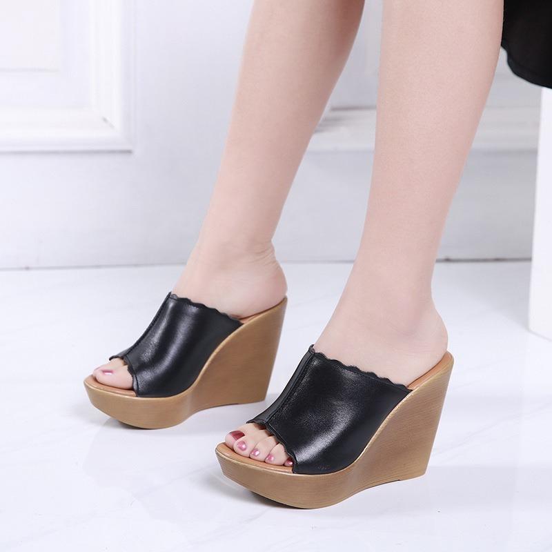 Women's Wedge Sandals 2025 Summer New Arrival: Open-Toe Chunky Sole Platform Sandals