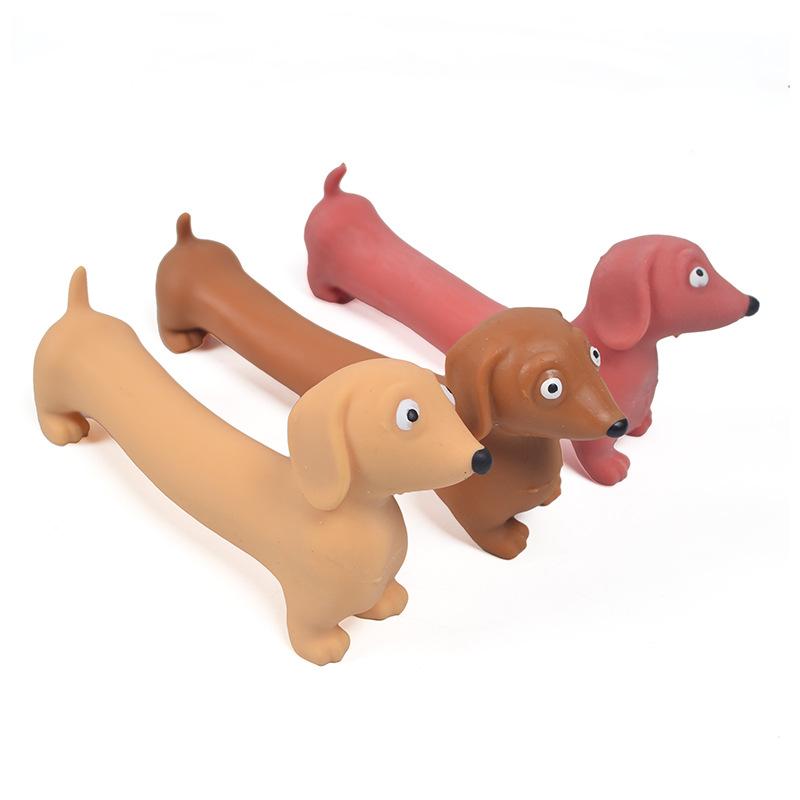 New TrendCreative Sausage Dog Pinch Music Flour Elastic Stretch Deformation Vent Stress Relief Decompression Squeeze Toys for Ki