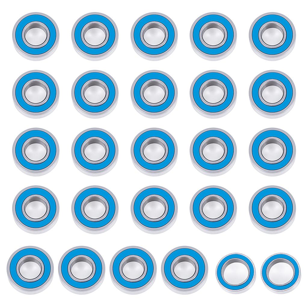 TRZX 26pcs Rubber Sealed Bearing Kit Upgrade Parts for Tamiya TL-01 WR-01 GF-01 RC Car