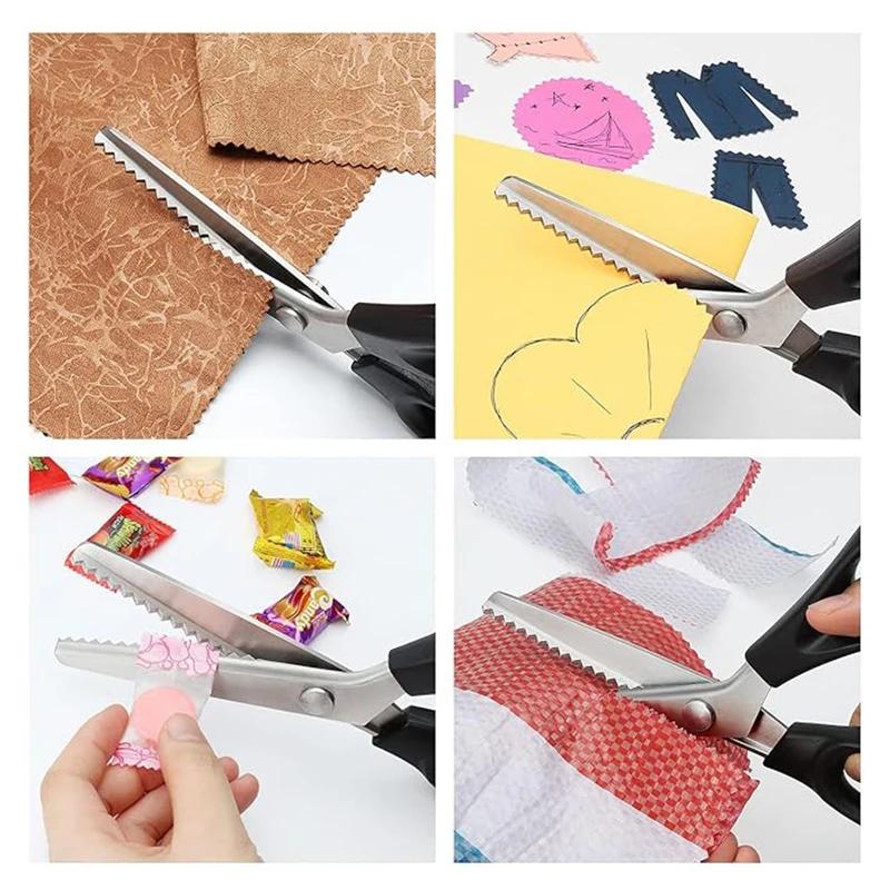 Stainless Steel Pinking Shears with Triangular Serration (Professional Dressmaking/Tailoring Tool for Fabric, Lace & Paper Craft