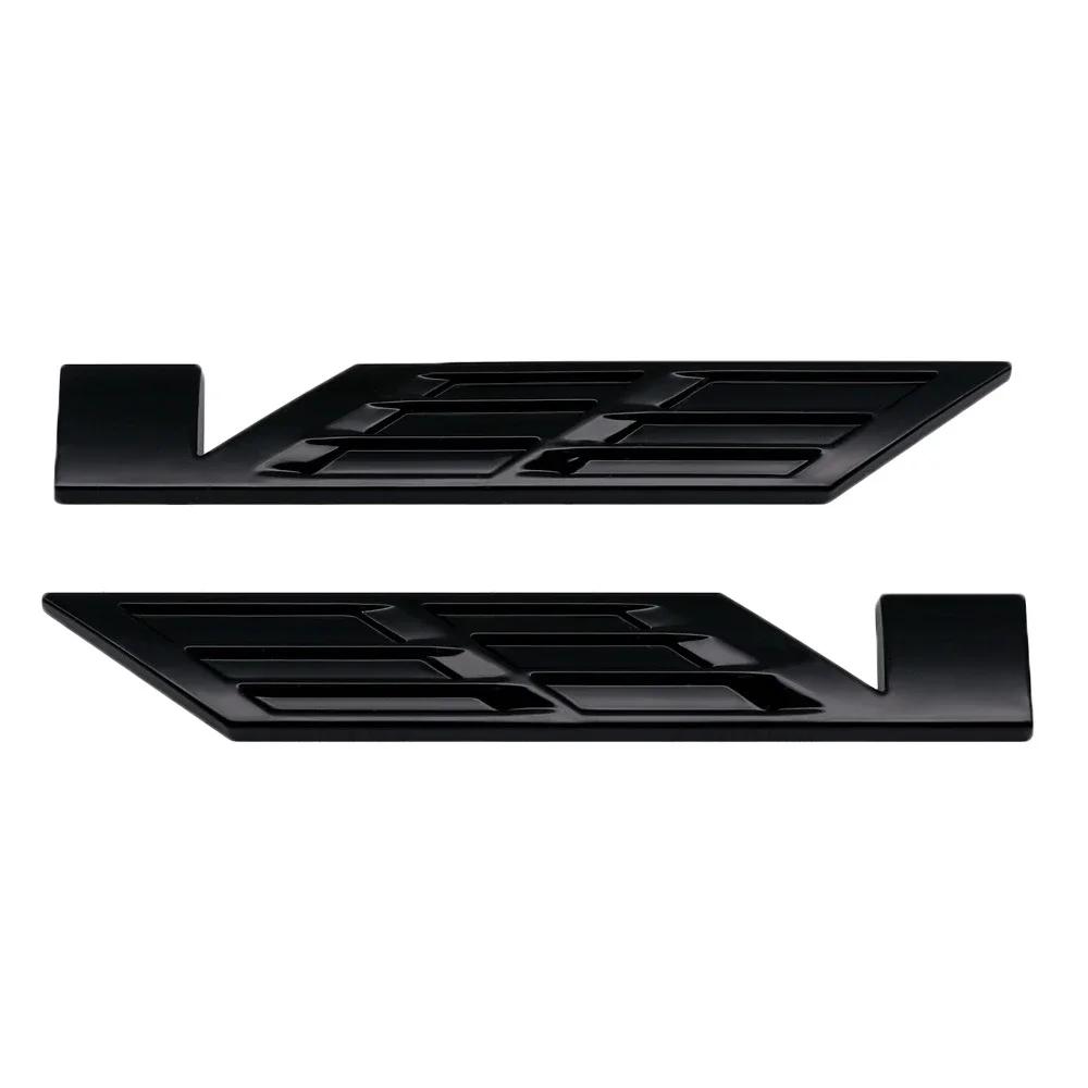 cvnqbg1 2Pcs 3D Metal V Logo Side Badge Stickers For Cadillac Escalade CTS ATS Eldorado XT4 XT5 XT6 CT4 CT5 CT6 Exterior Accessories