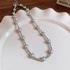 French Vintage Baroque Pearl Necklace Summer Niche Premium Sense Clavicle Chain Light Luxury Versatile Necklace Women