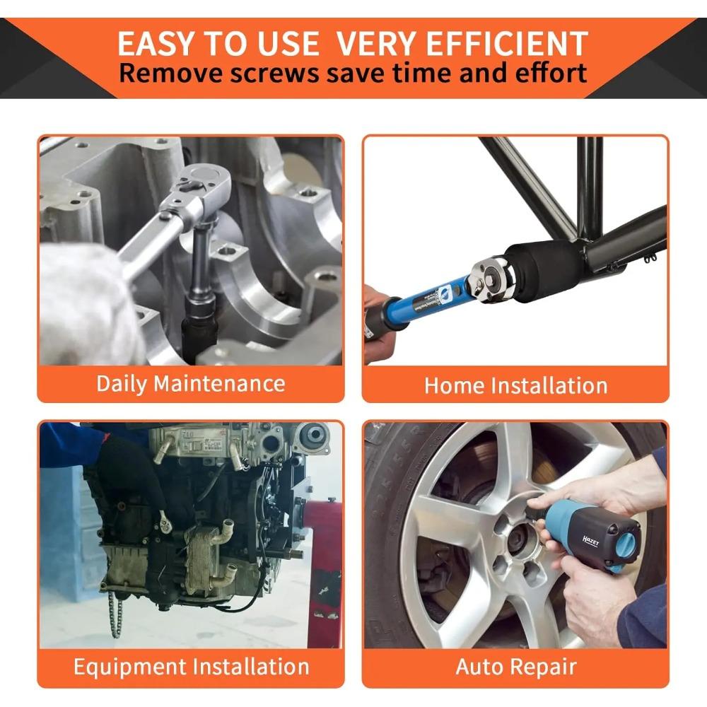 Cheie tubulară adâncă cu impact cu pătrat de 1/2" Cheie tubulară metrică Cheie tubulară adâncă cu impact Cap de cheie pneumatică Unelte pentru demontarea anvelopelor