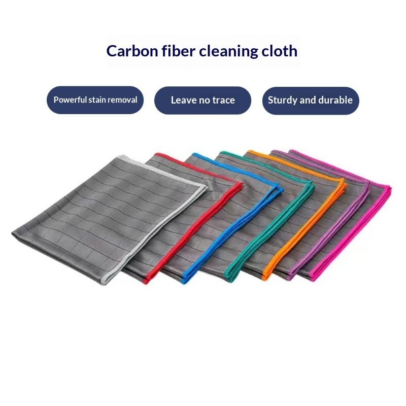 1PCS Carbon Microfiber Cleaning Cloth Lint Free Reusable Kitchen Dish Cloth Glass Window Polishing Streak Free Miracle Clean Rag