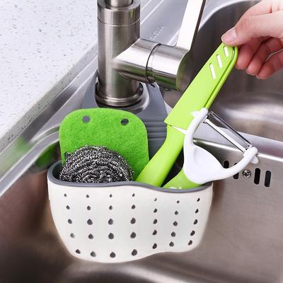 Kitchen Utensils Double Layer Sink Draining Hanging Bag Storage Supplies Hanging Draining Basket