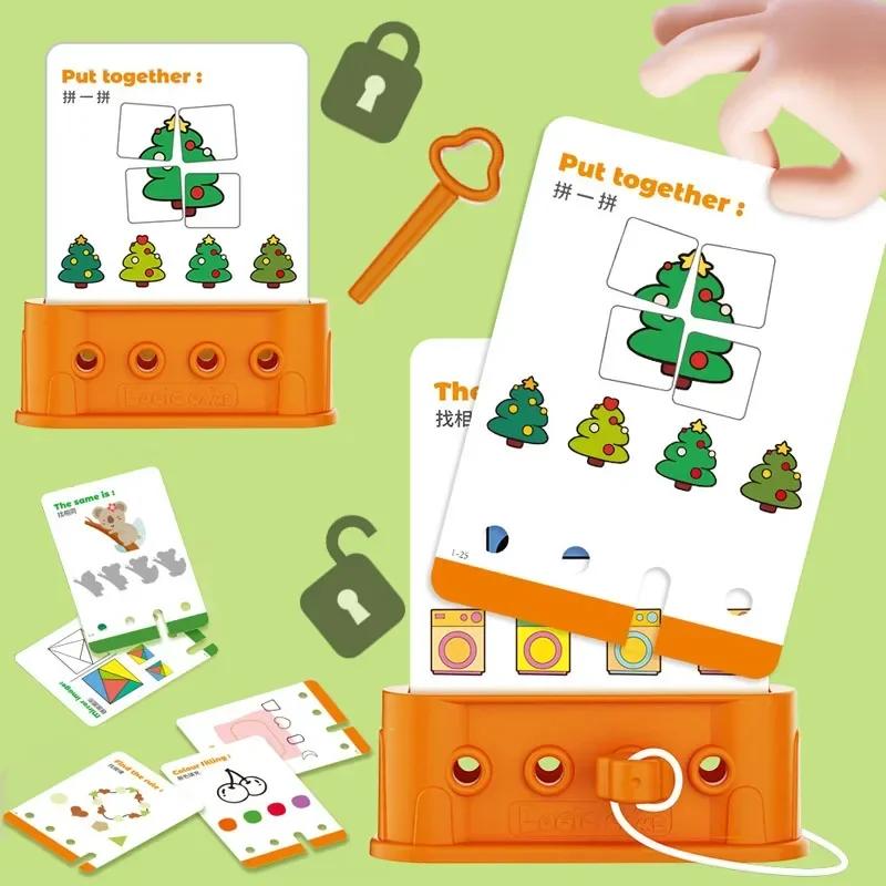Enfants Montessori Puzzle Hračky Trénink Logického Myšlení Odemknout Hru Dítě Cognition Lock Vyberte Raný Vzdělávací Dárek Pro D