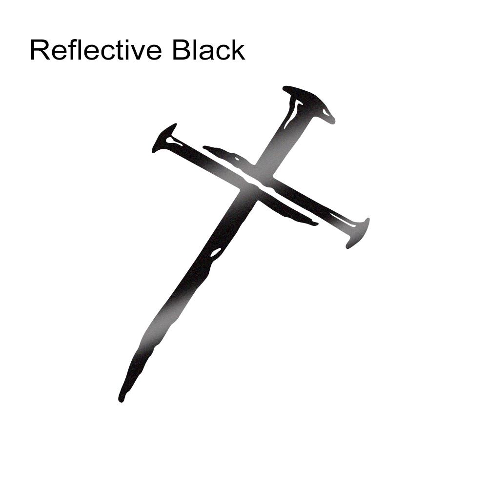 Creative Car Sticker Cross Nail Design Vinyl Decal Waterproof Reflective Sticker Personalized Car Styling Decorative Accessories