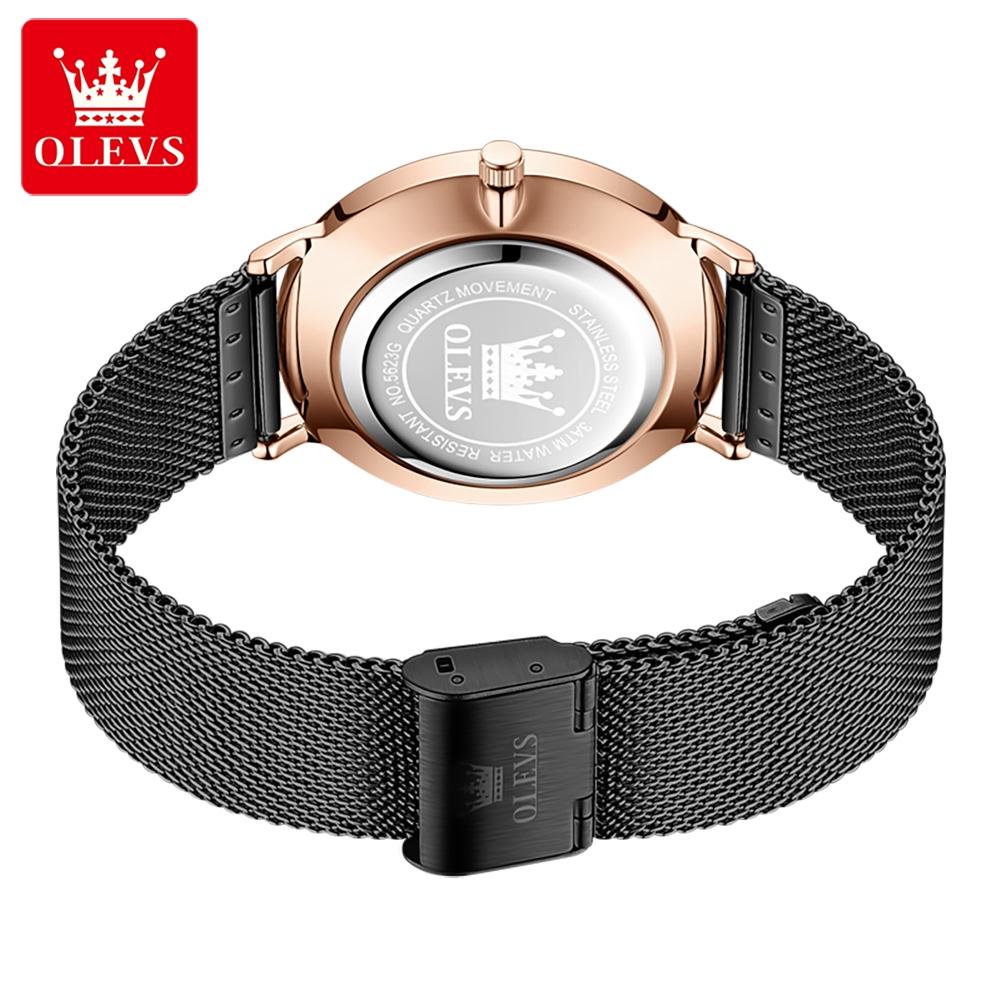 OLEVS Men's Watches Casual Fashion Mesh Fine Steel Original Brand Wristwatch for Man Waterproof Luminous Date Trend Dress New