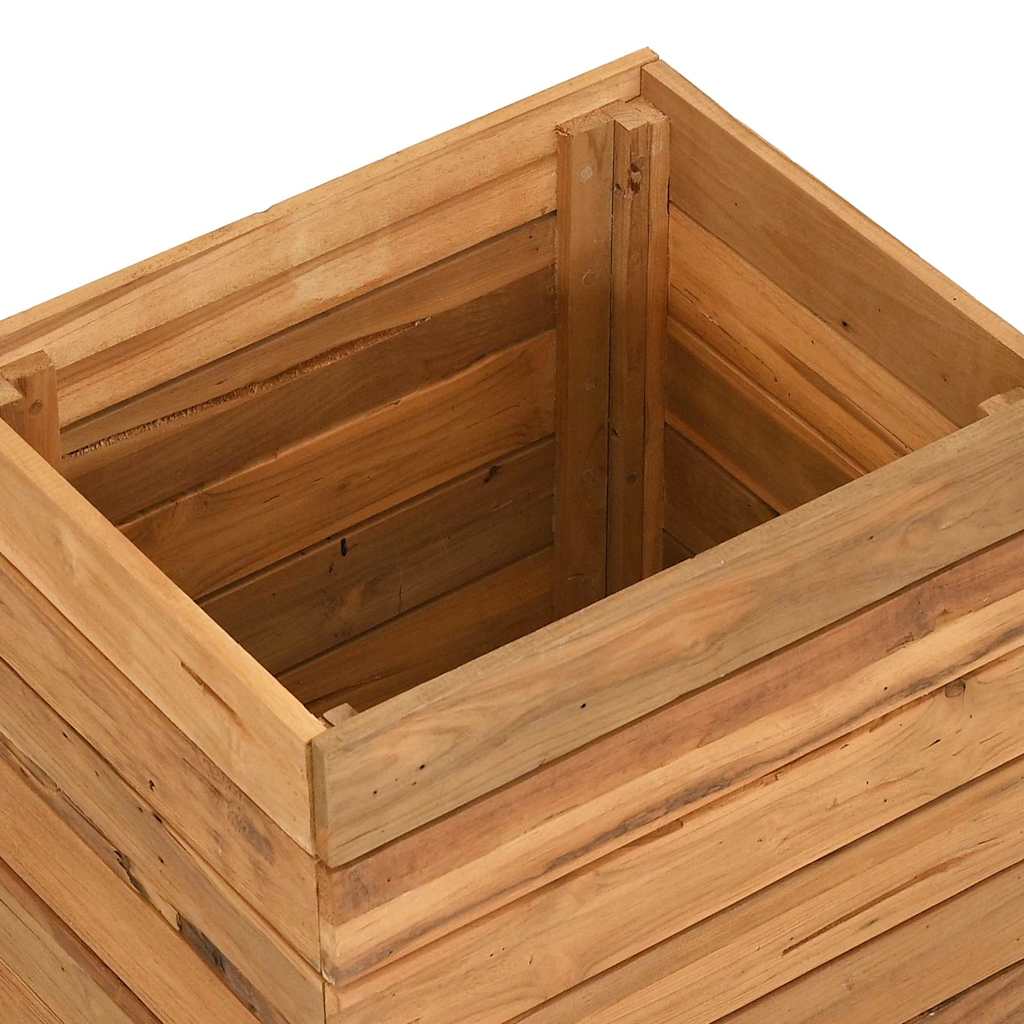 vidaXL Hochbeet 50x40x55 cm Teak Altholz und Stahl