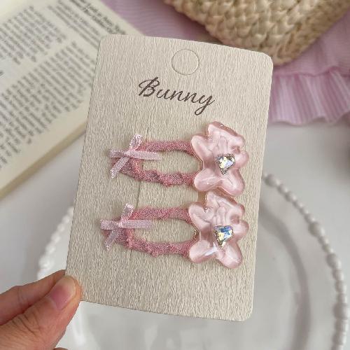 Summer Sequined Bow Flower Hairpin Sweet Children's Hair Accessories Do Not Hurt The Hair Side Bangs Hairpin Headdress Bb Clip
