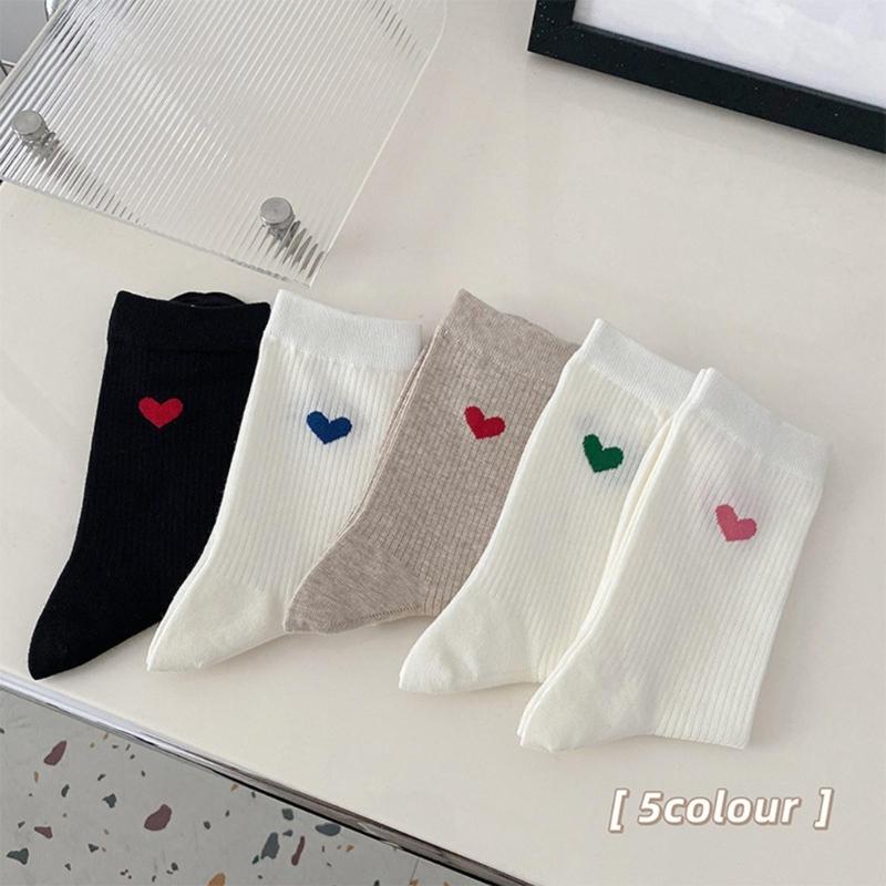 Women Thin Cotton Socks,Soft Cotton Bootie Socks Cute Above Ankle Crew Socks Combed Cotton Heart Ankle Socks Gift