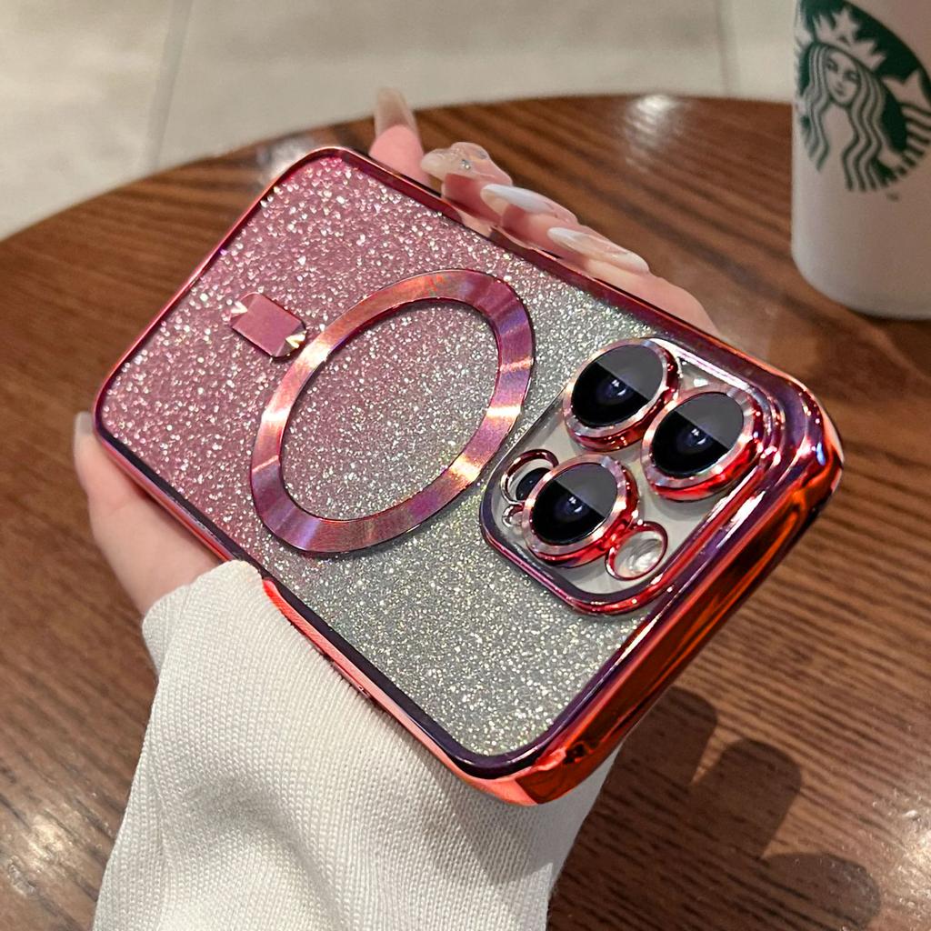 Luxury Plating Magnetic For Magsafe Silicone Case For iPhone 15 14 13 12 11 Pro Max Phone Cases Clear Wireless Charge Soft Cover