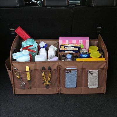 Trunk Storage Box Large Heavy Duty Oxford Foldable Bin Car Trunk Storage For Backseat Interior Camping Travel Gear Blanket Toy