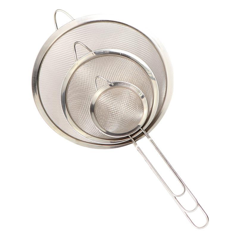 1 Stück Edelstahl Saft Sojamilch Sieb Sieb Ultrafeines Maschensieb Öl Sieb Fisch Knödel Hotpot Abtropflöffel Langer Griff