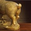 1pc Metal Sheep Ornament Home Decoration Metal Animal Handicrafts Desktop Animal Ornaments Chinese Zodiac Sheep Sculpture